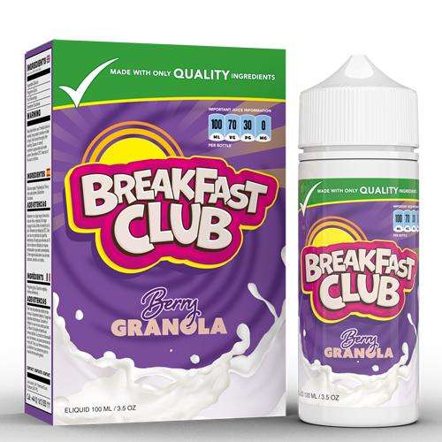 Breakfast Club E Liquid - Berry Granola - 100ml (Expired 20/10/22)