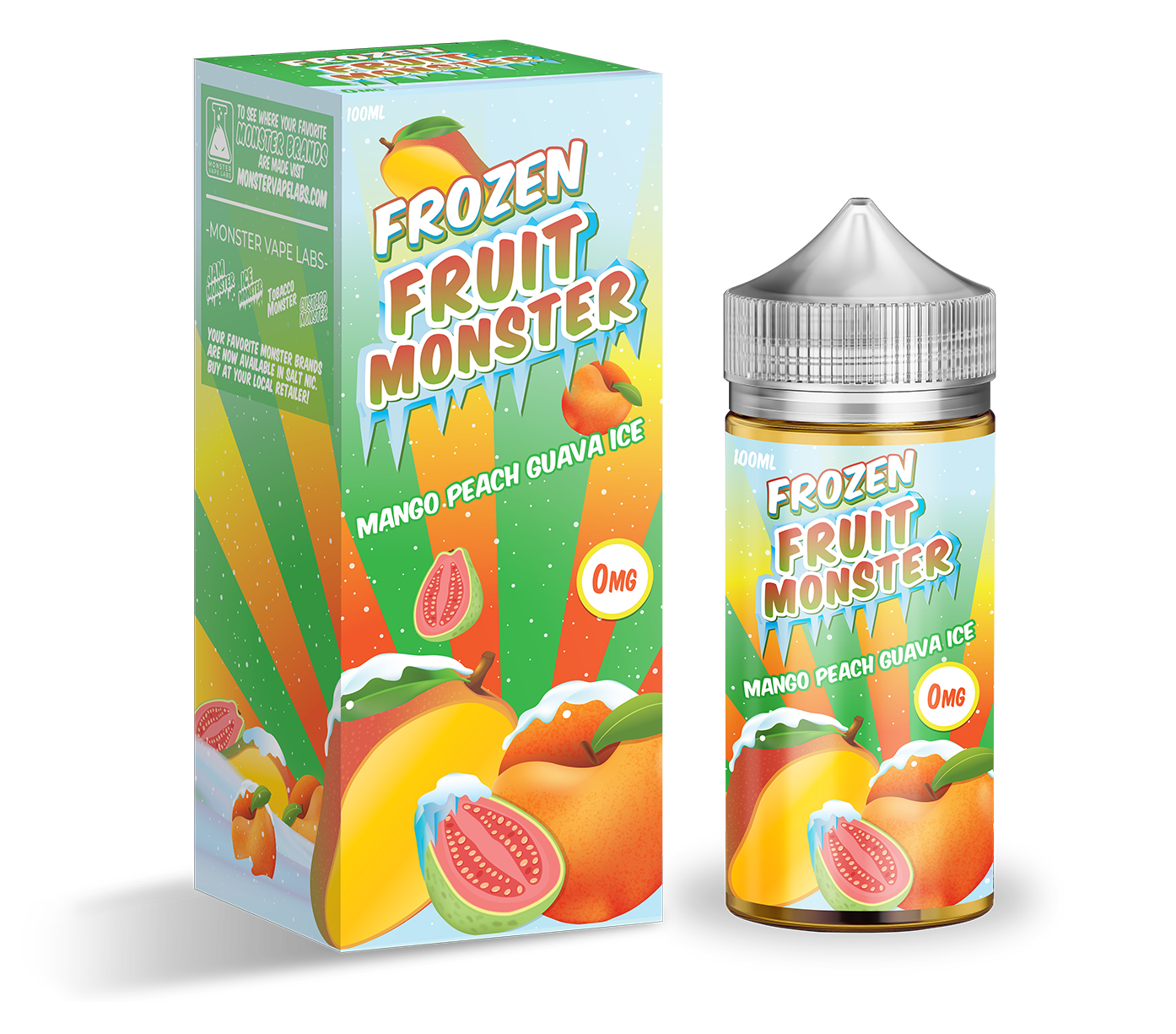 Frozen Fruit Monster E Liquid - Mango Peach Guava Ice - 100ml