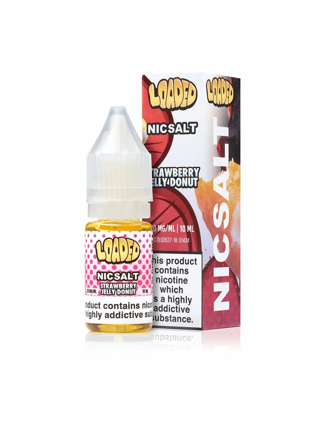  Strawberry Jelly Donut Nic Salt E-Liquid by Loaded 10ml 