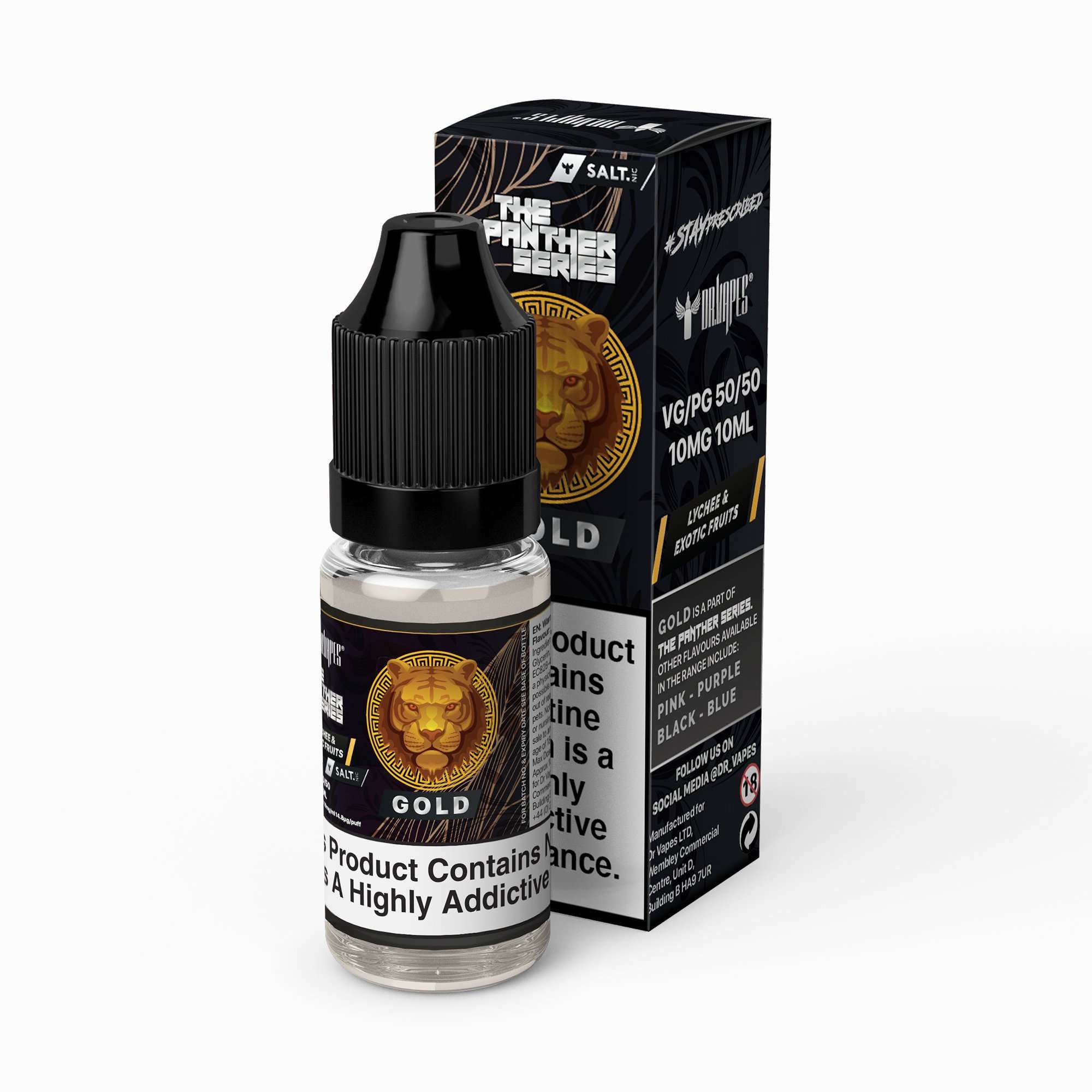 Gold Nic Salt E-Liquid by Dr Vapes 10ml