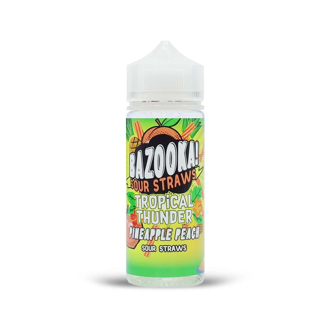 Bazooka E Liquid - Pineapple Peach Sour Straws Tropical Thunder - 100ml