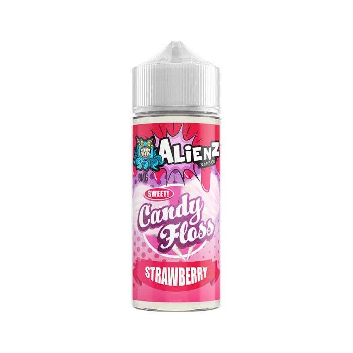 Alienz Vape Co E Liquid  - Candy Floss Strawberry - 100ml