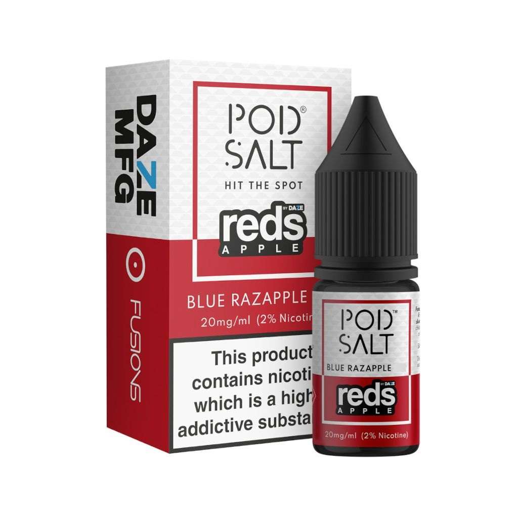 Blue Razapple (Reds Apple) Nic Salt E-Liquid by Pod Salt 10ml