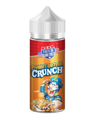 Taste Of America E liquid Peanut Butter Crunch 100ml Vape and Go