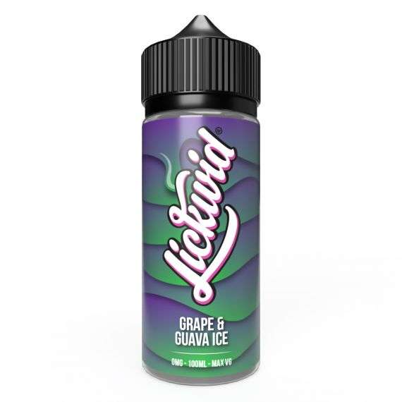 Lickwid E Liquid - Grape & Guava Ice - 100ml