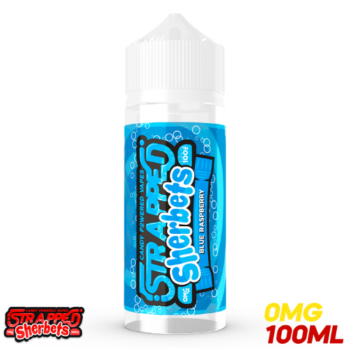 Strapped Sherbets E Liquid - Blue Raspberry Sherbet - 100ml