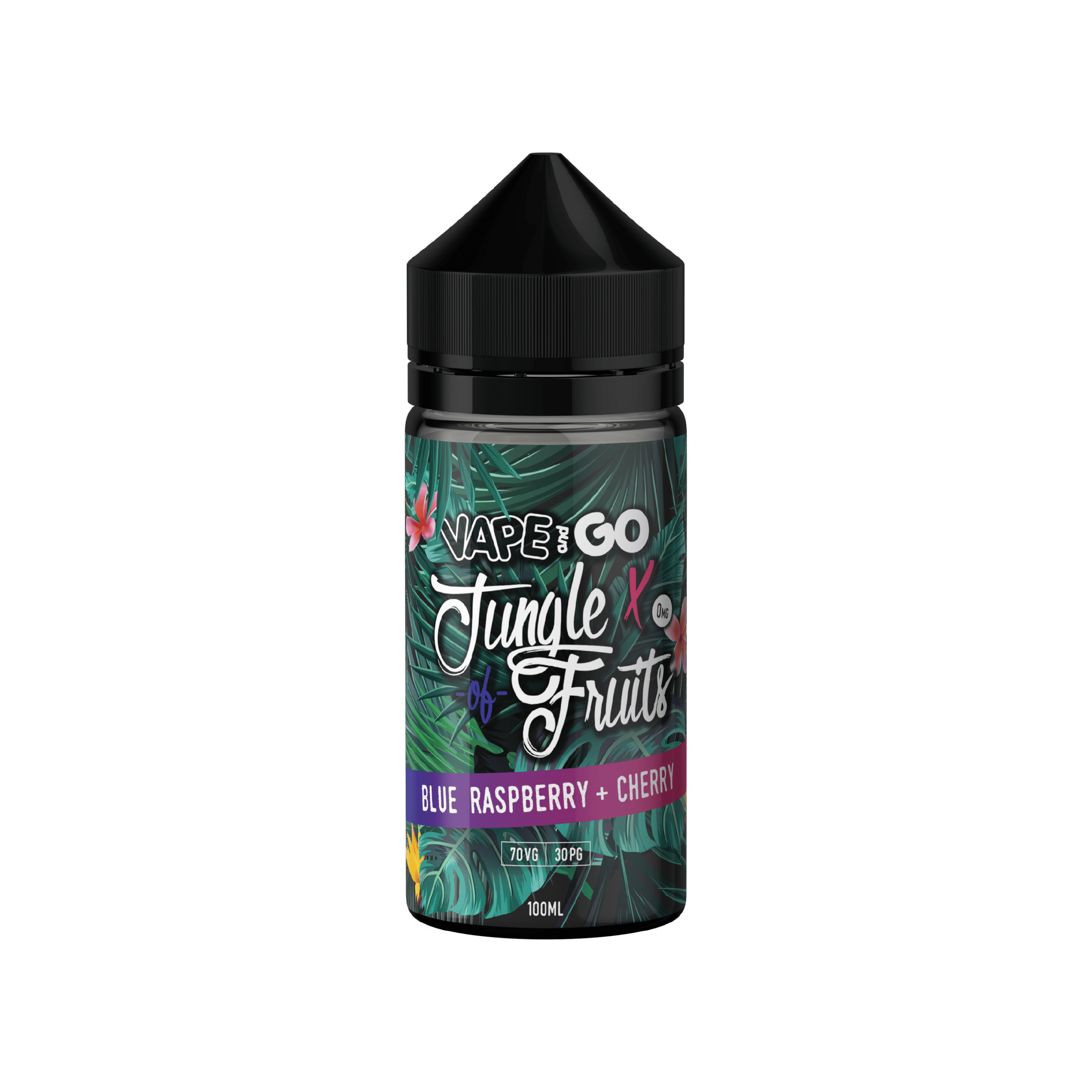 Blue Raspberry & Cherry Shortfill E-Liquid by Vape and Go Jungle Fruits 100ml