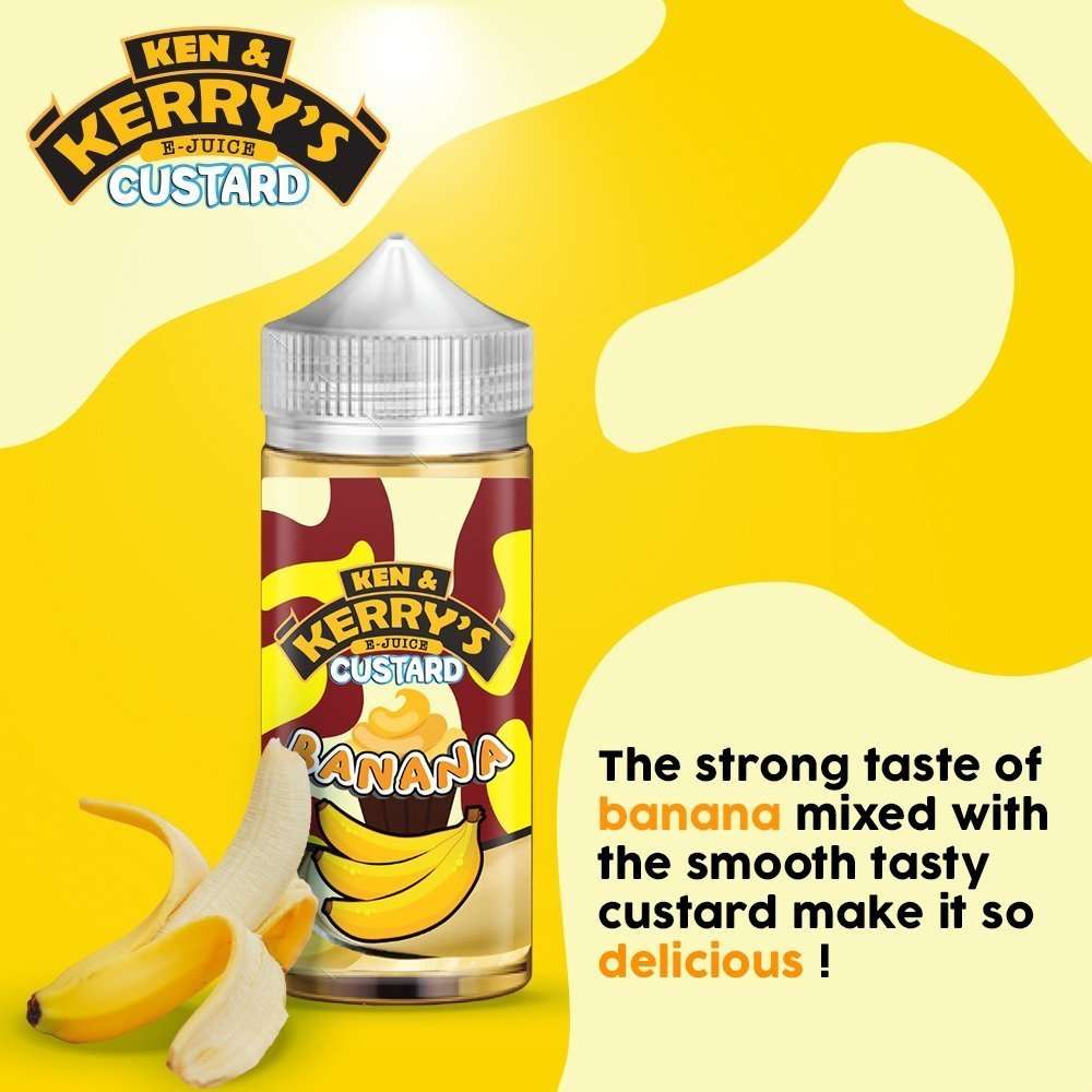  Ken & Kerry's E Liquid Custard - Banana - 100ml 