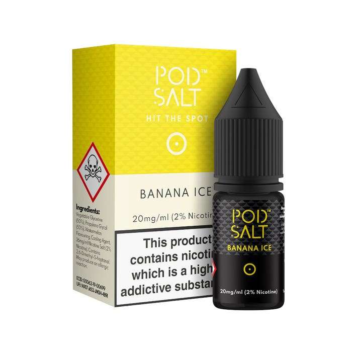 Banana Ice Nic Salt E-Liquid by Pod Salt 10ml