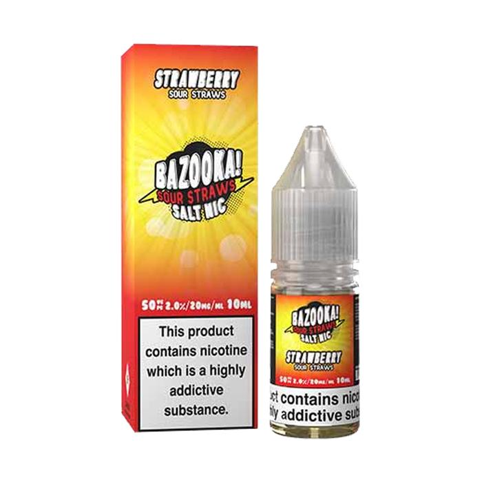 Bazooka Nic Salt - Strawberry Sour Straws - 10ml