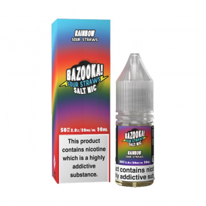 Rainbow Sour Straws Nic Salt E-Liquid by Bazooka 10ml
