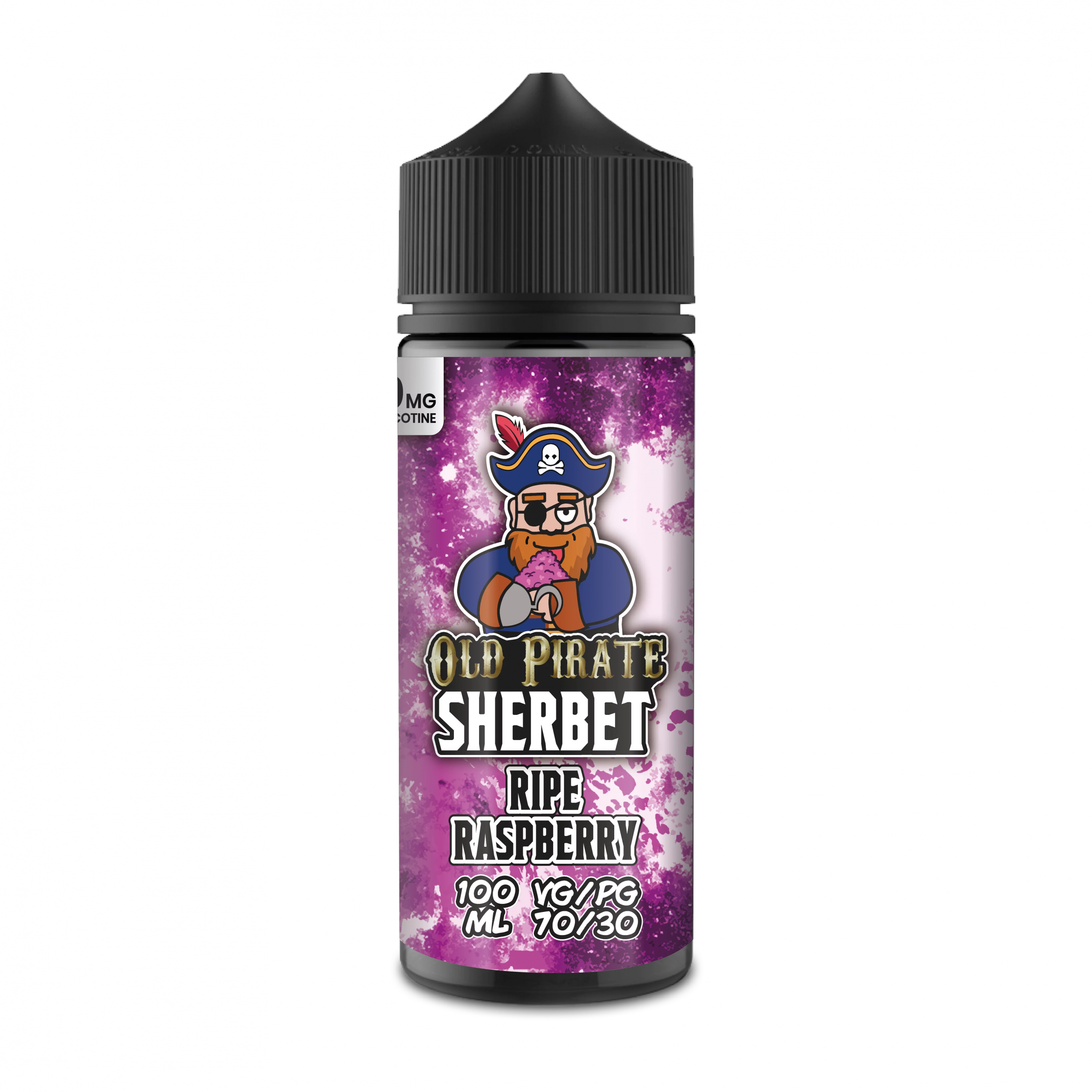 Old Pirate E Liquid Sherbet - Ripe Raspberry - 100ml