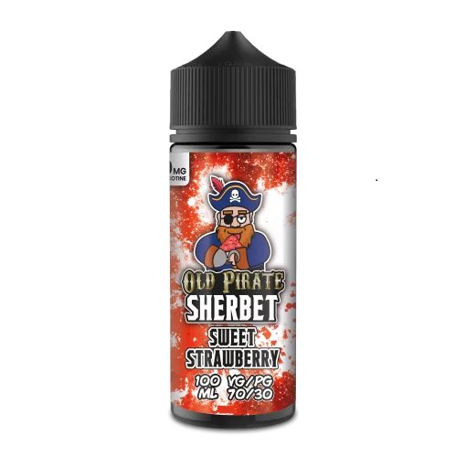  Old Pirate E Liquid Sherbet - Sweet Strawberry - 100ml 