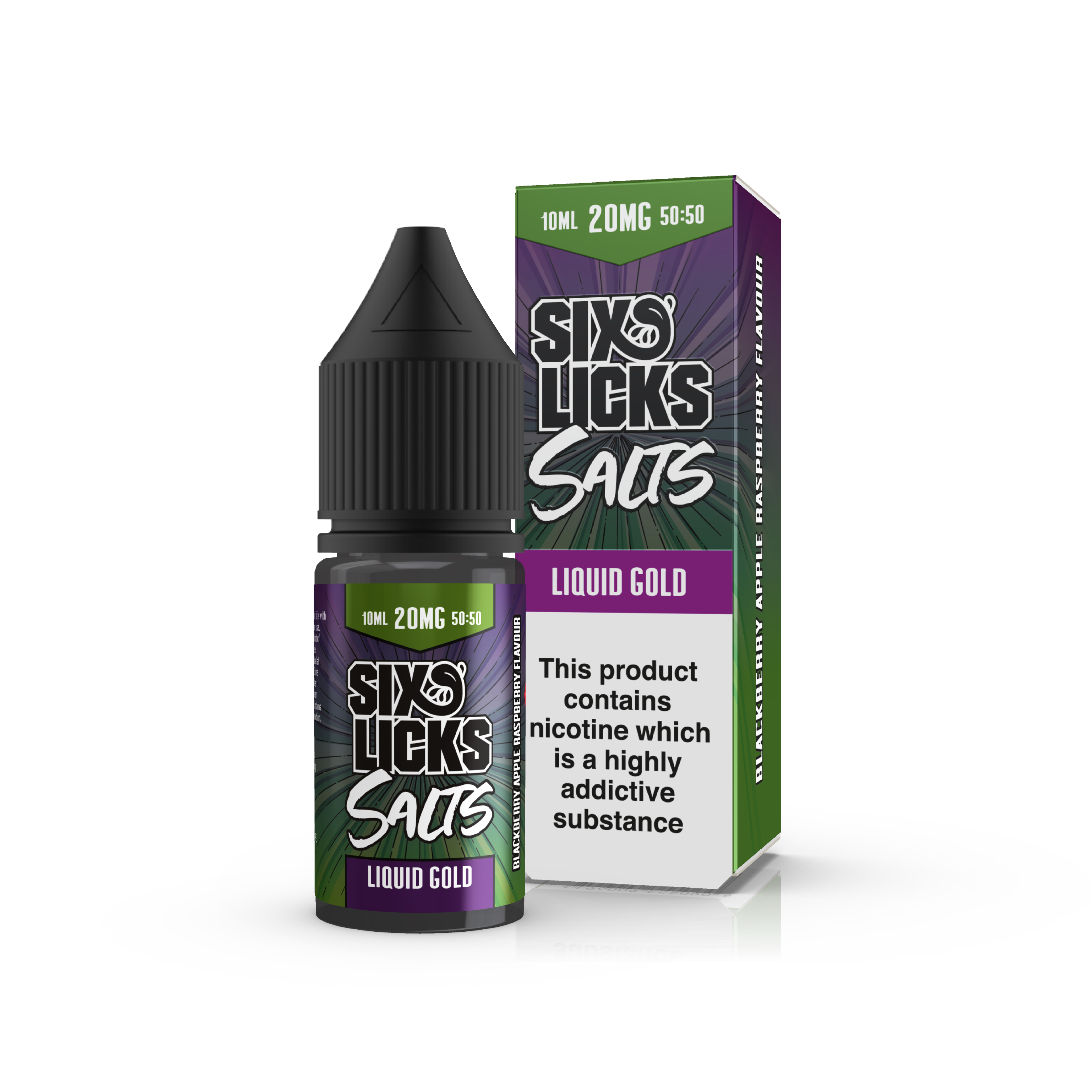 Liquid Gold Nic Salt E-Liquid by Six Licks 10ml