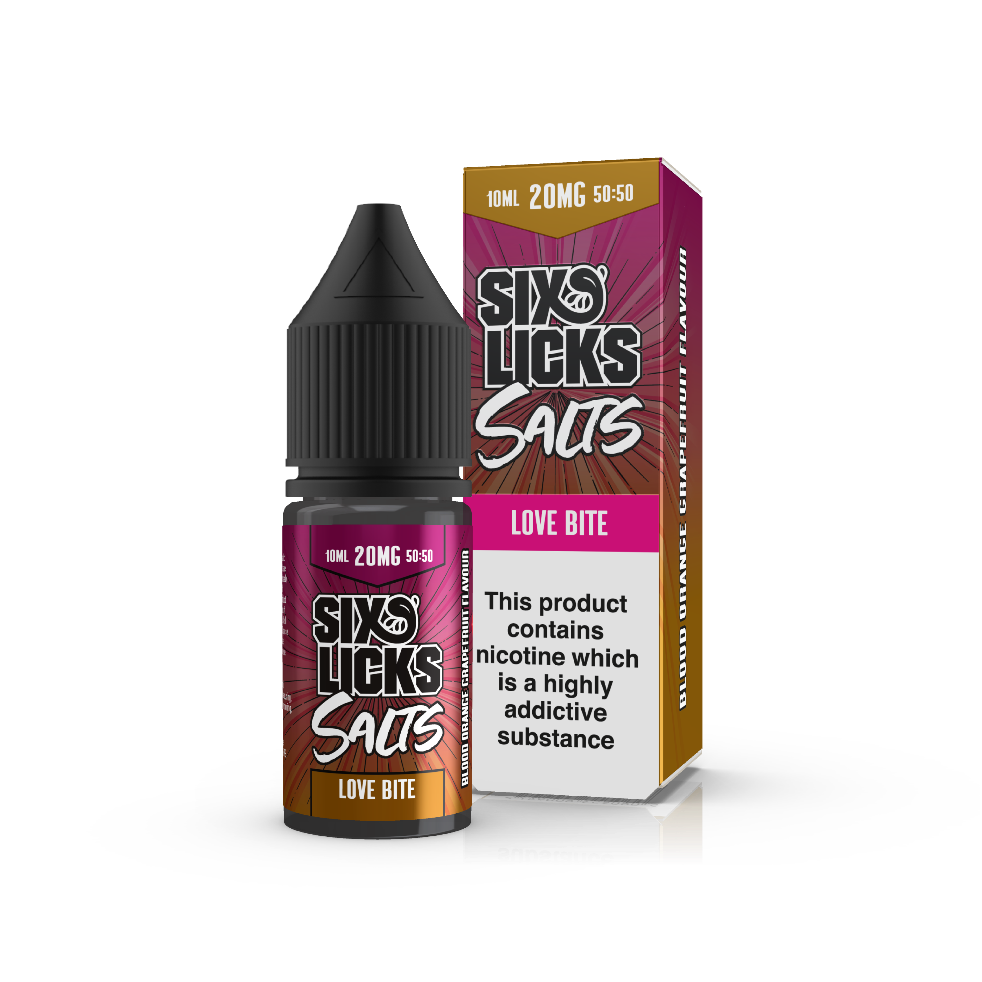  Love Bite Nic Salt E-Liquid by Six Licks 10ml 