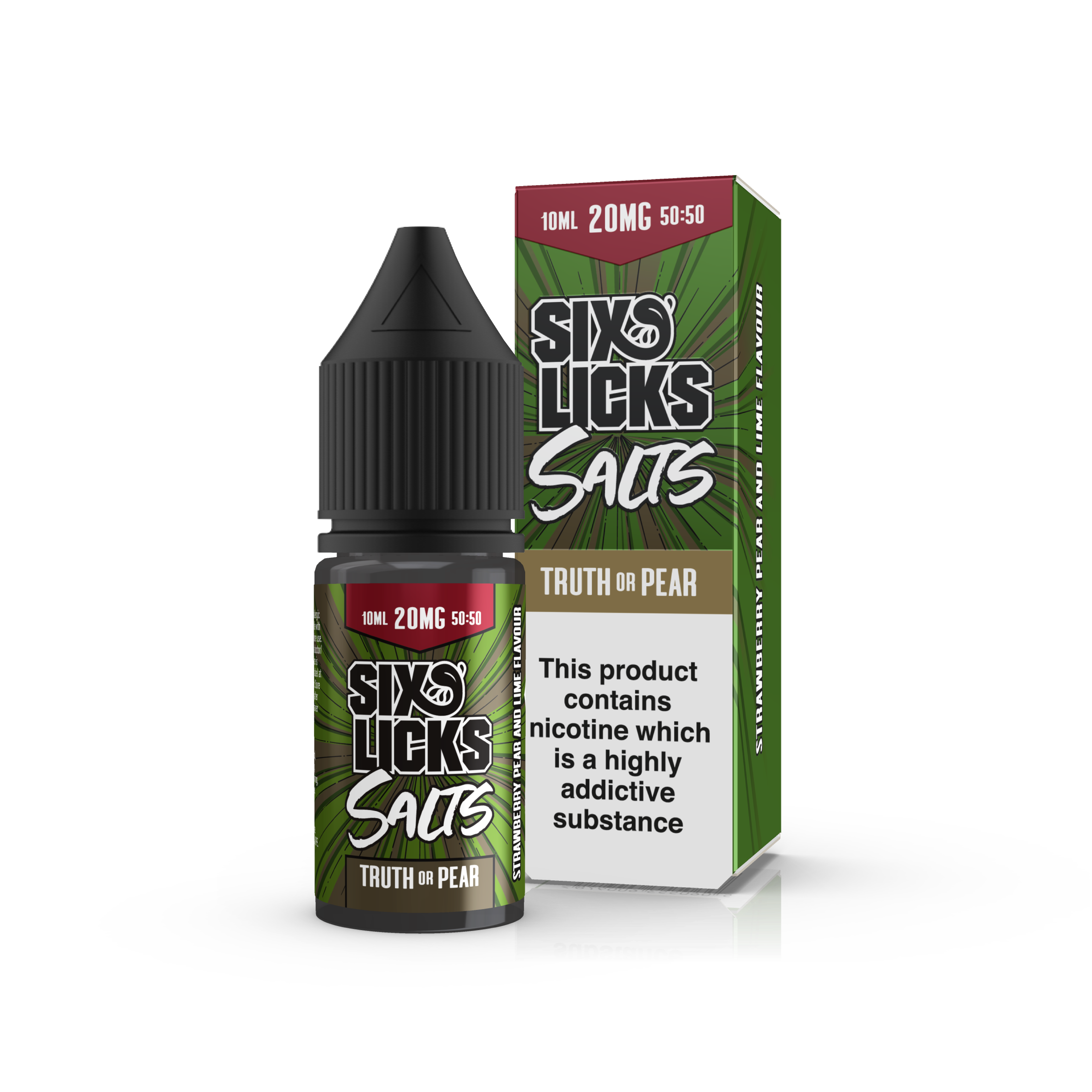 Truth or Pear Nic Salt E-Liquid by Six Licks 10ml