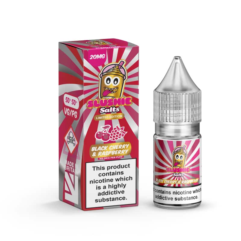 Slushie Salts Black Cherry And Raspberry Slush 10ml 10mg Vape And Go 9436