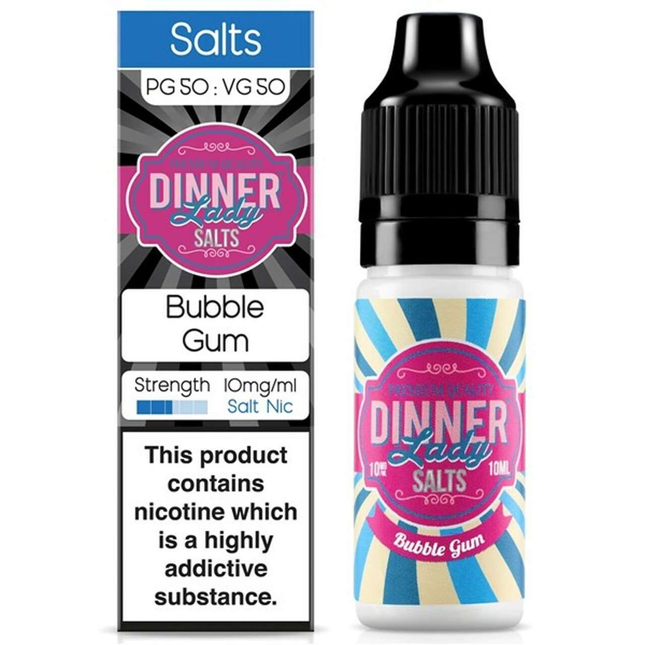  Bubble Gum Nic Salt E-Liquid by Dinner Lady 10ml 