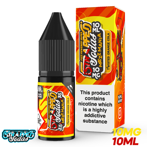 Mezz Mania Twisted Orange Cola Nic Salt E-Liquid by Strapped Soda 10ml