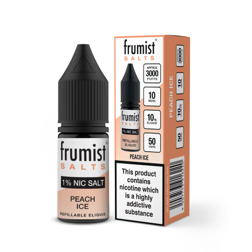 Peach Ice Nic Salt E-Liquid by Frumist Salts 10ml