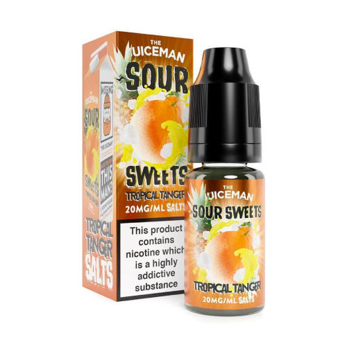  Tropical Tanger Nic Salt E-Liquid by The Juiceman Sour Sweets 10ml 