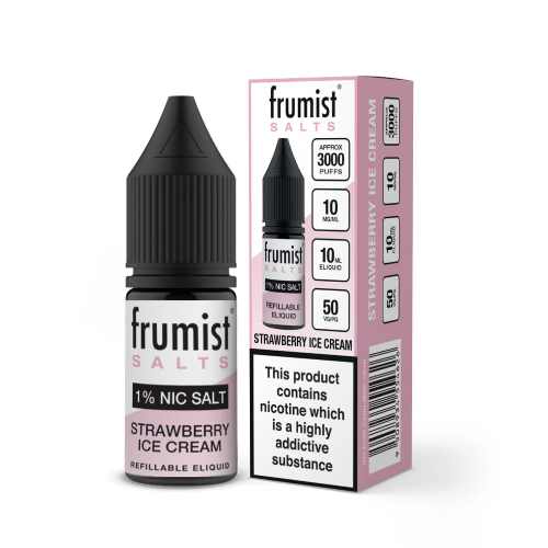 Strawberry Ice Cream Nic Salt E-Liquid by Frumist Salts 10ml