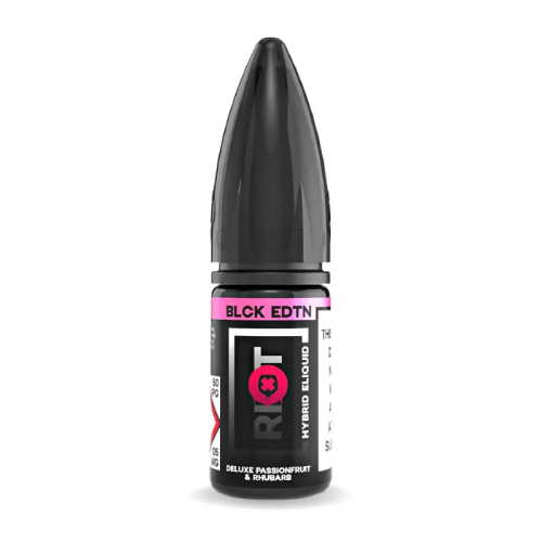 Deluxe Passionfruit & Rhubarb Nic Salt E-Liquid by Riot Squad Black Edition 10ml