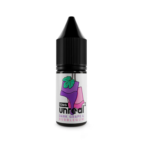  Dark Grape & Bubblegum Nic Salt E-Liquid by Unreal2 10ml 