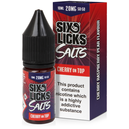 Cherry On Top Nic Salt E-Liquid by Six Licks 10ml