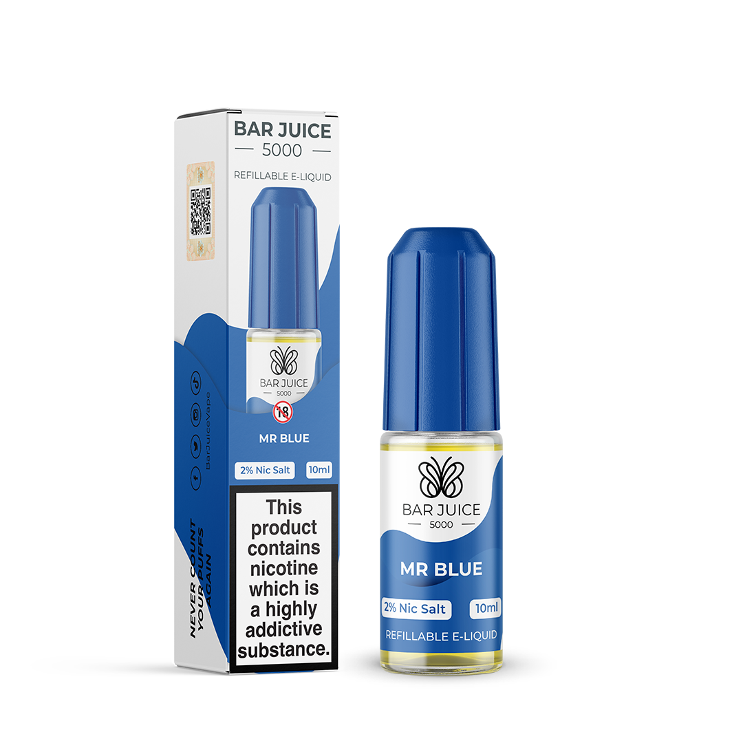  Mr Blue Nic Salt E-Liquid by Bar Juice 5000 Salts 10ml 