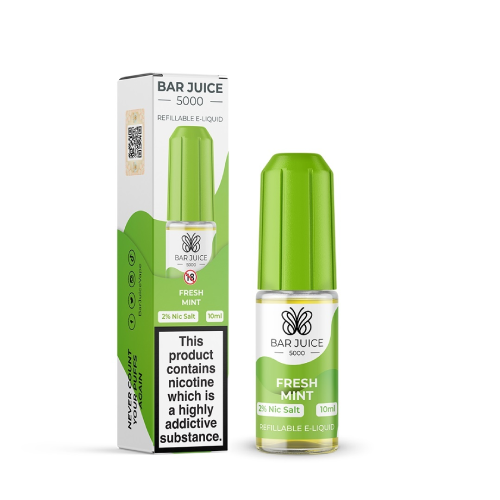 Fresh Mint Nic Salt E-Liquid by Bar Juice 5000 Salts 10ml