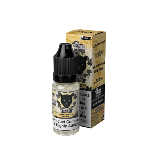 Black Custard Nic Salt E-Liquid by Dr Vapes Panther Series Desserts 10ml