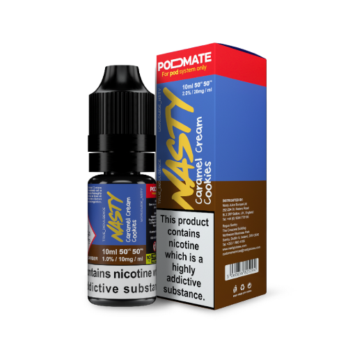 Caramel Cream Cookies Nic Salt E-Liquid by Nasty Podmate 10ml