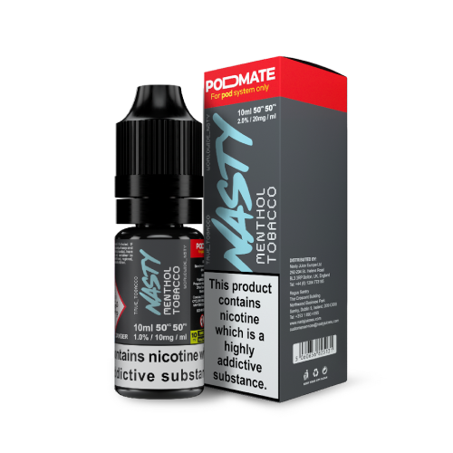  Menthol Tobacco Nic Salt E-Liquid by Nasty Podmate 10ml 