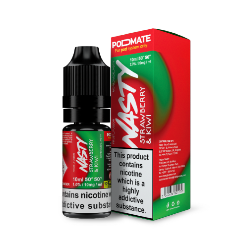 Strawberry & Kiwi Nic Salt E-Liquid by Nasty Podmate 10ml