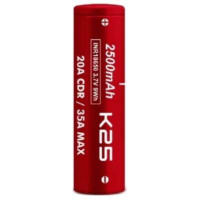 Vapcell K25 18650 Rechargeable Vape Battery (2500mAH 20A)