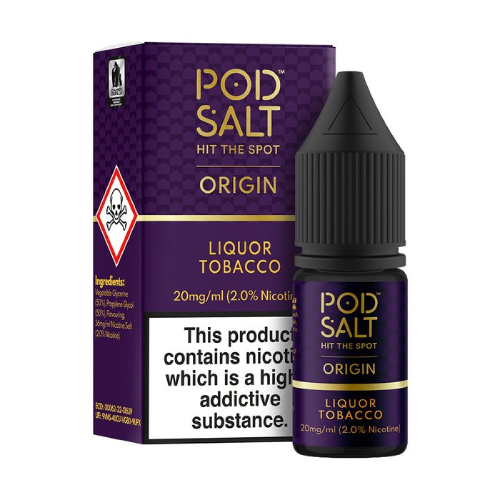  Liquor Tobacco Nic Salt E-Liquid by Pod Salt Origin 10ml 