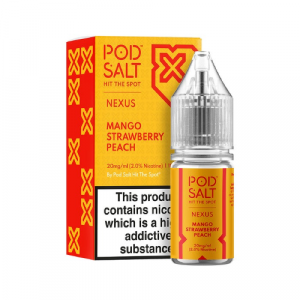 Mango Strawberry Peach Nic Salt E-Liquid by Pod Salt Nexus 10ml