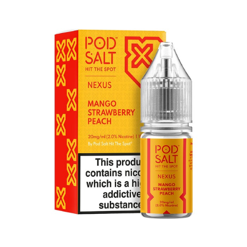  Mango Strawberry Peach Nic Salt E-Liquid by Pod Salt Nexus 10ml 