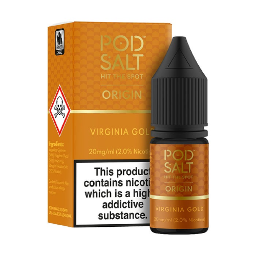 Virginia Gold Nic Salt E-Liquid by Pod Salt Origin 10ml