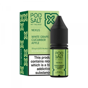 Pod Salt Nexus Nic Salt - White Grape Cucumber Apple (Pro Green) - 10ml