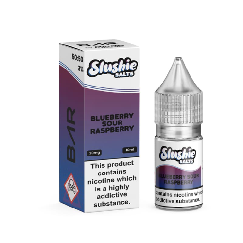  Blueberry Sour Raspberry Nic Salt E-Liquid by BAR by Slushie Salts 10ml 