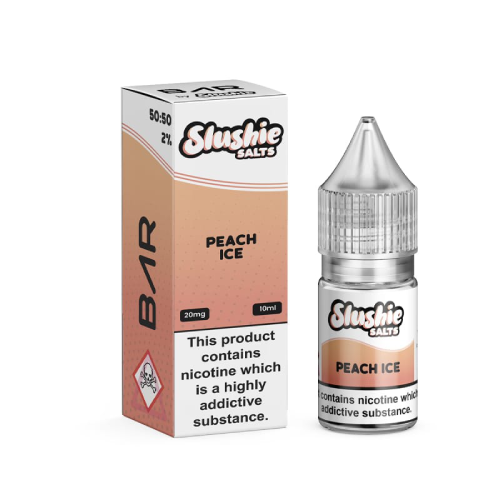 Peach Ice Nic Salt E-Liquid by BAR by Slushie Salts 10ml