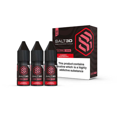  Cherry Raspberry Nic Salt E-Liquid by Salt3D 3 x 10ml 