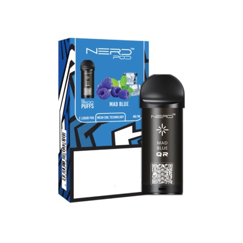  Nerd Pod Prefilled Pod 0mg (3500 Puffs) - Mad Blue 