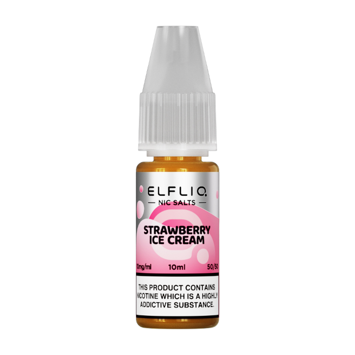  Elfliq Nic Salt by Elf Bar - Strawberry Ice Cream(Snoow) - 10ml 