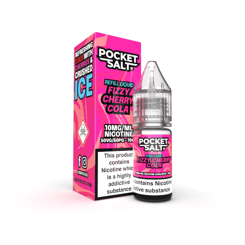  Fizzy Cherry Cola Nic Salt E-Liquid by Pocket Salt By Drip Hacks 10ml 