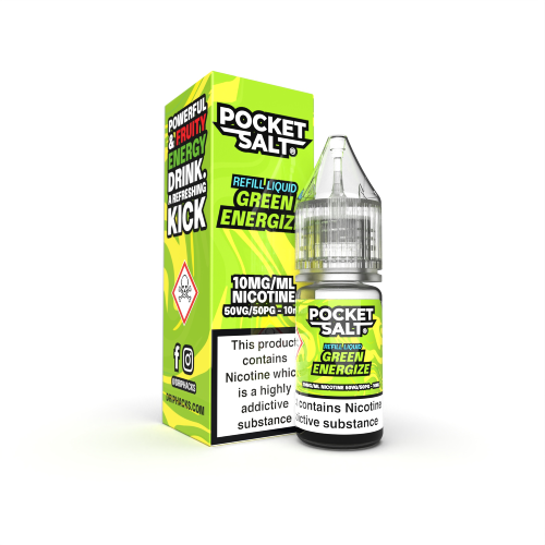  Green Energize Nic Salt E-Liquid by Pocket Salt By Drip Hacks 10ml 