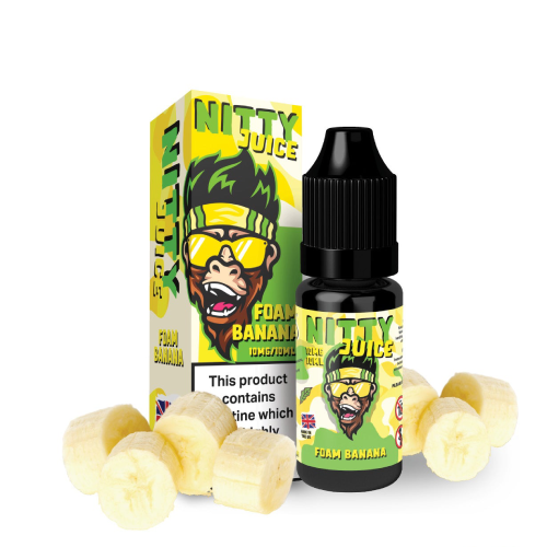 Vapes Bar Nitty Juice Nic Salt - Foam Banana -10ml