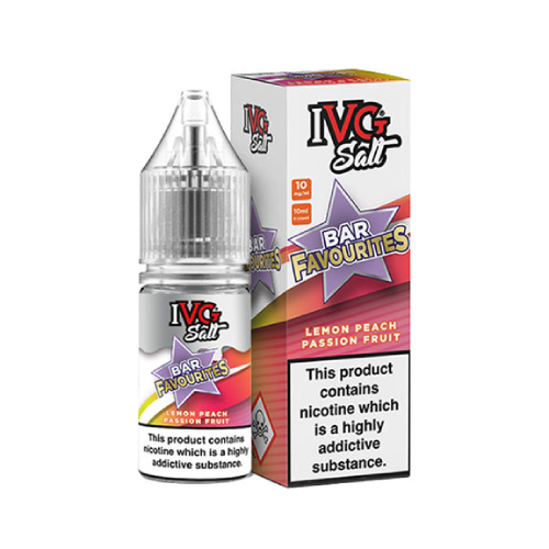 Lemon Peach Passion Fruit Nic Salt E-Liquid by IVG Bar Salt Favourites